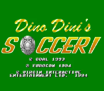 Dino Dini's Soccer! (Europe) (En,Fr,De) screen shot title
